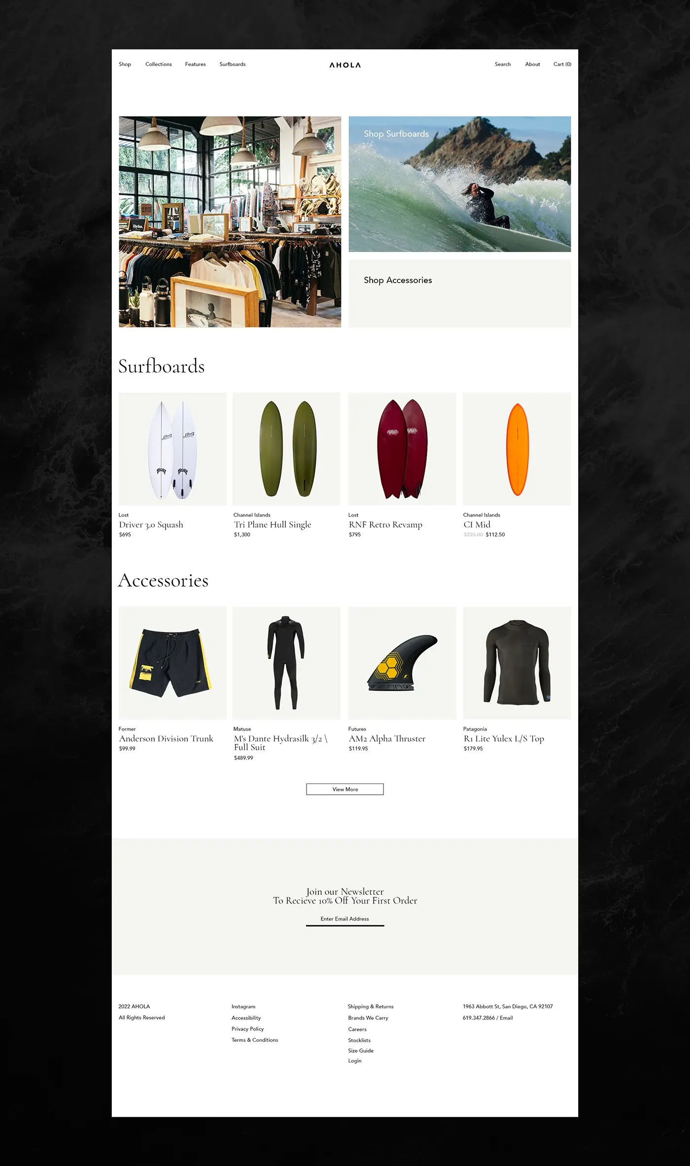 Ahola concept: surf retailer brand identity, digital and apparel (6)