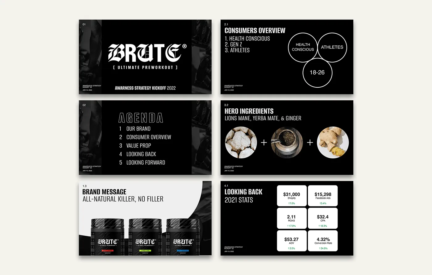 Brute concept: Ultimate Preworkout brand identity and packaging (3)